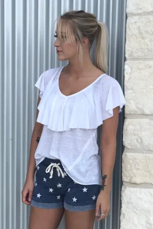 Burnout Ruffle Tee