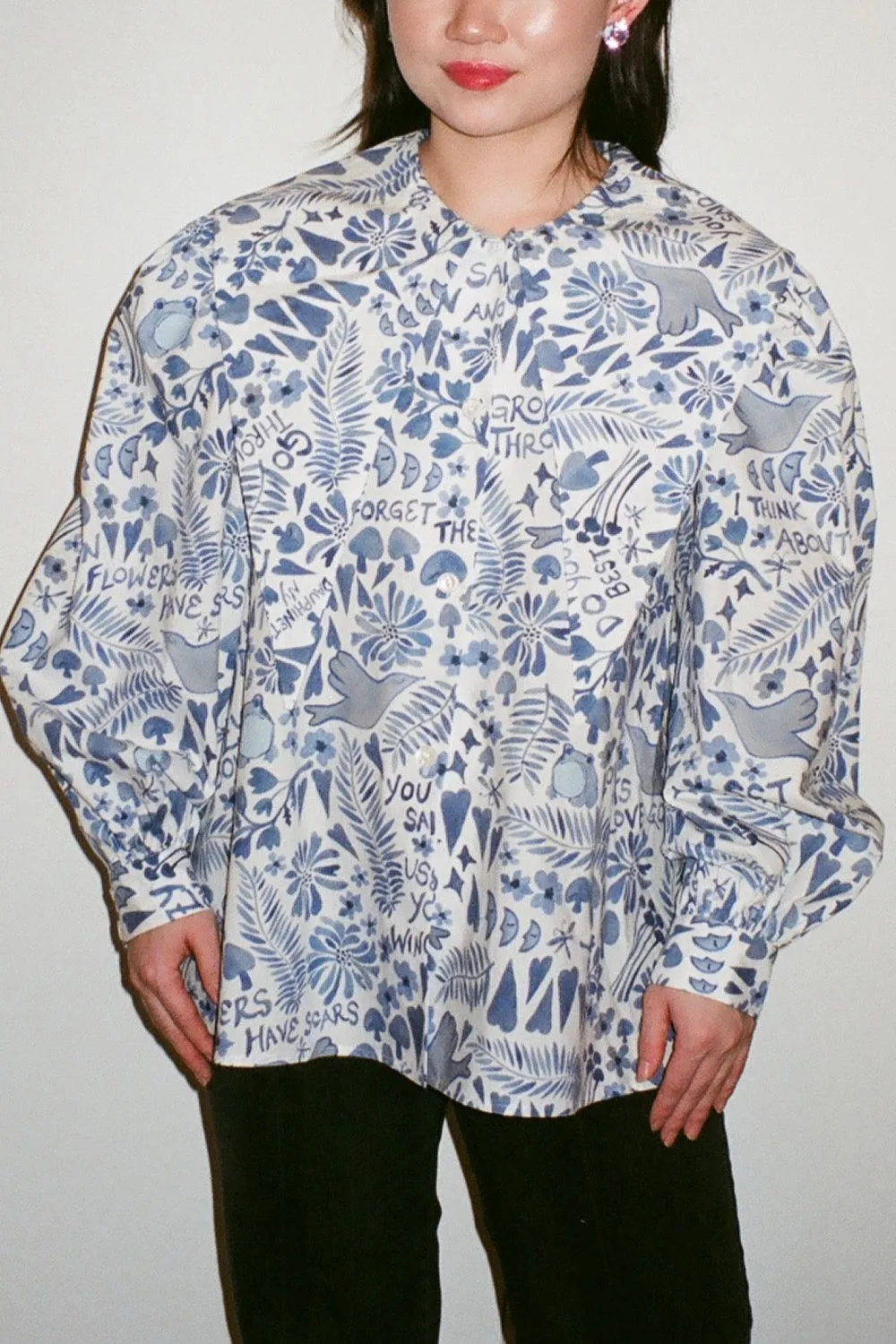 Dauphinette - Beau Puff Sleeve Top: Lazy Boy Floral