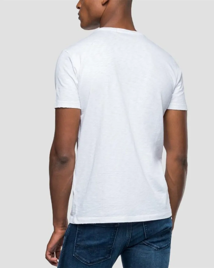 REPLAY M388722336 WHITE LION CREW T-SHIRT
